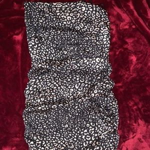 Leopard print ruched dress